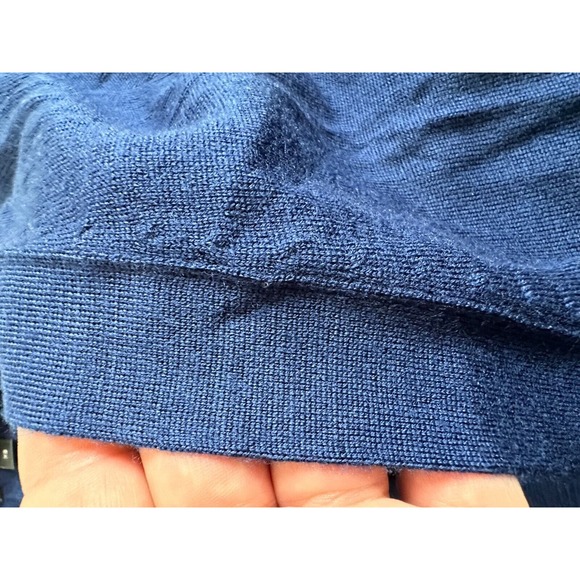 J. Crew Merino Wool Navy front button Lightweight sweater Women size XS - Picture 8 of 8
